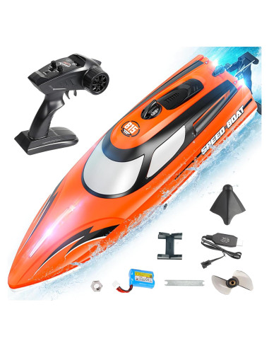 Barco RC BEZGAR HJ815 36 cm 25 KMH Impermeable Naranja