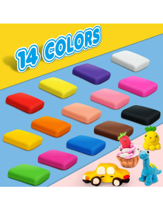 Arcilla Secada al Aire ESSENSON 14 Colores para Niños 2