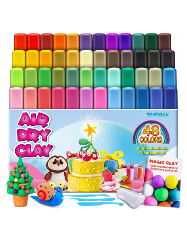 Arcilla Secada al Aire ESSENSON 48 Colores para Niños