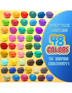 Arcilla Secada al Aire ESSENSON 48 Colores para Niños 2