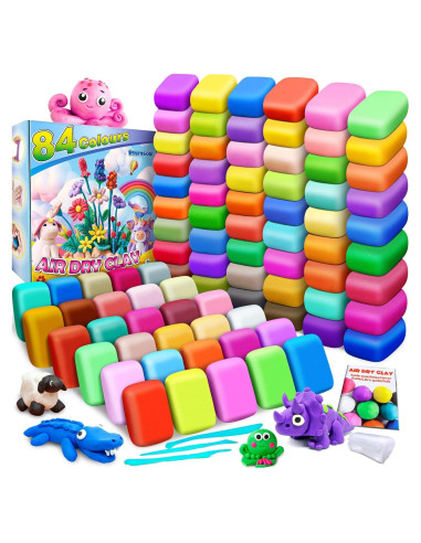 Arcilla Secada al Aire ESSENSON 84 Colores para Niños