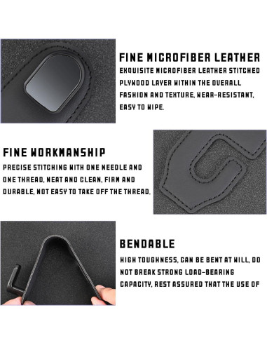 2 Ganchos para Reposacabezas Bittwee - Organizador de Auto Negro