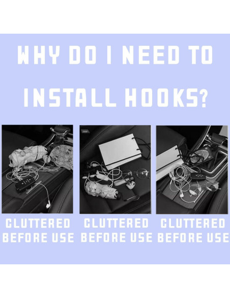 2 Ganchos para Reposacabezas Bittwee - Organizador de Auto Negro