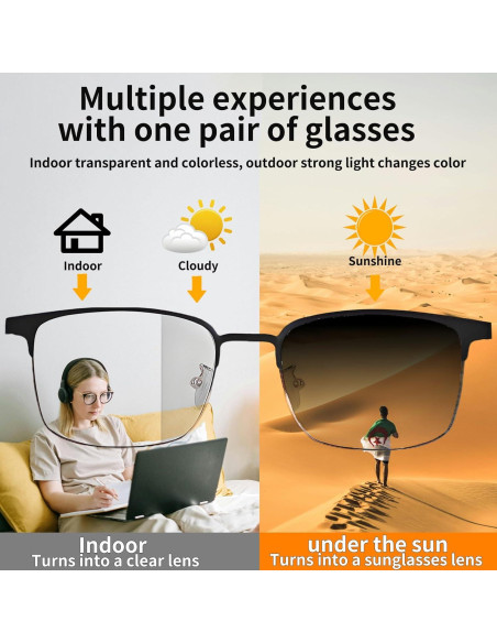 Gafas Bluetooth Inteligentes Giinova con Lentes de Cambio de Color Gafas Bluetooth Inteligentes Giinova con Lentes de Cambio de Color
