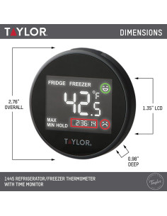Termómetro Digital para Refrigerador Taylor con Alarma y Temporizador 2