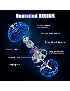 Bola Voladora Mágica XINHOME Azul Mini Drone Control Remoto 2