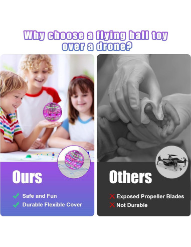 Bola Voladora XINHOME TSM006 Rosa Control Remoto USB