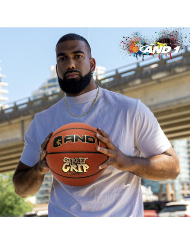 Balón de Baloncesto AND1 Street Art 7 Cuero Sintético Naranja