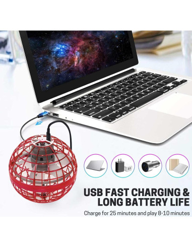 Bola Voladora Flotante Flying Lan 9cm Juguete Seguro Rojo