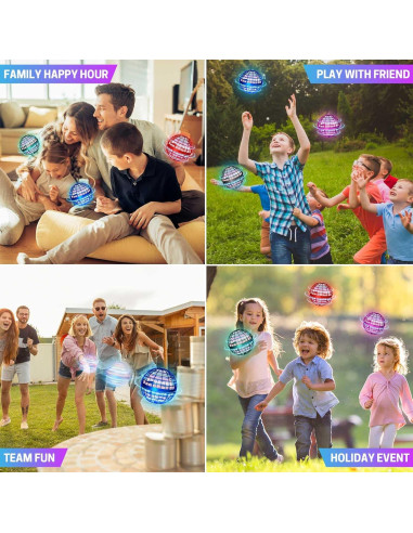 Bola Voladora Flotante Flying Lan 9cm Juguete Seguro Rojo