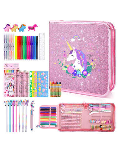 Juego de Arte 56 Piezas MAIGOZON Unicornio Brillante