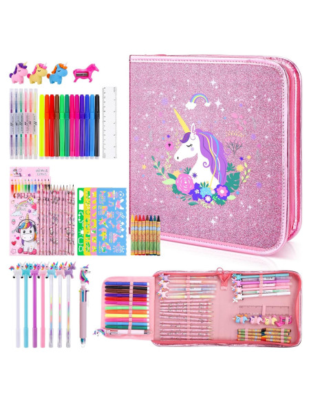 Juego de Arte 56 Piezas MAIGOZON Unicornio Brillante