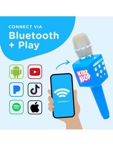 Micrófono de Karaoke Move2Play Kidz Bop Azul | 4 Efectos de Voz