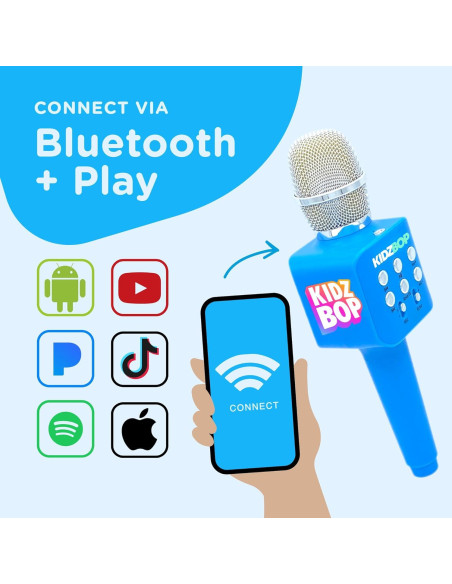 Micrófono de Karaoke Move2Play Kidz Bop Azul | 4 Efectos de Voz