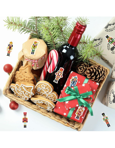 Rollo de 1000 Pegatinas Cascanueces Whaline 3.81 cm Navidad