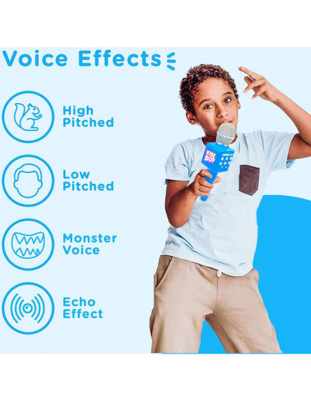 Micrófono de Karaoke Move2Play Kidz Bop Azul | 4 Efectos de Voz
