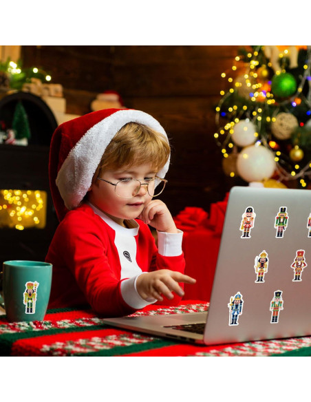 Rollo de 1000 Pegatinas Cascanueces Whaline 3.81 cm Navidad