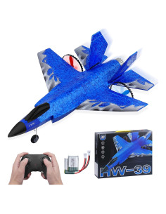 Avión RC Beffkkip HW39 2CH 29cm Control Remoto Azul