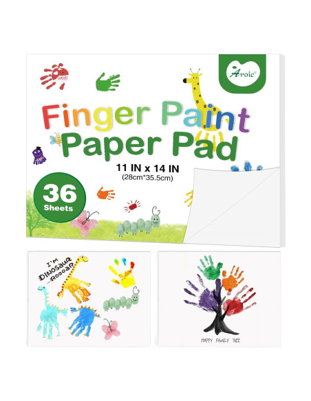 AROIC Bloc de Papel para Pintura con Dedos 36 Hojas 28x36 cm