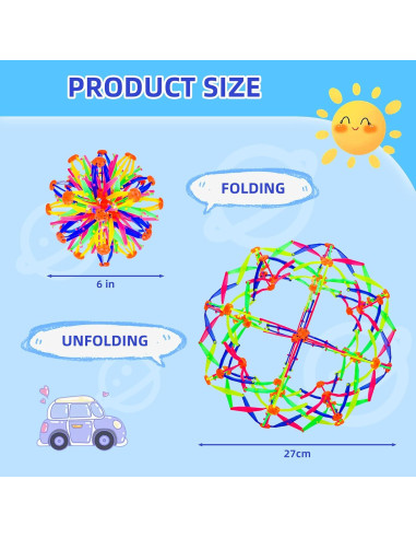 Bola Expandible AGSIXZLAN Juguete Antiestrés para Niños