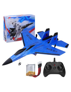 Avión RC Beffkkip FX620 2CH Luz LED Carga USB Azul