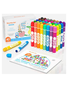 Marcadores de Puntos Shuttle Art 40 Colores Lavables para Niños