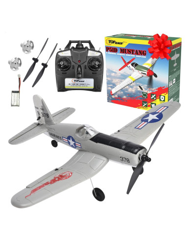 Avión RC Top Race Cessna P51 Mustang 4 Canales 40x30x11cm