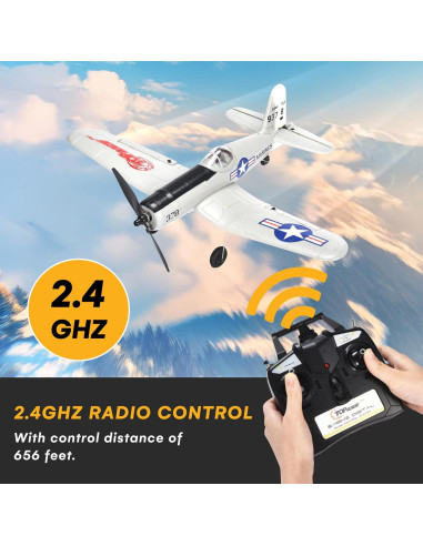 Avión RC Top Race Cessna P51 Mustang 4 Canales 40x30x11cm
