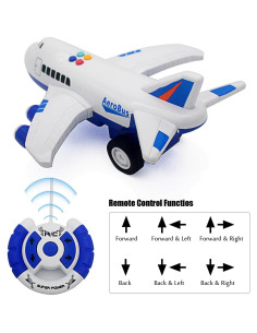 Avión RC Control Remoto Tipmant 4CH Azul Juguete 30.48cm 2
