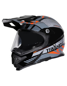 Casco TRIANGLE AH609 Dual Sport Naranja para Motocicleta