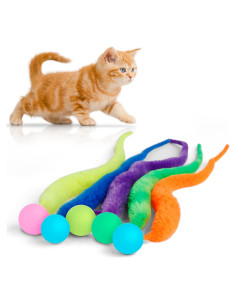 Juguete para Gato SHENGSEN - 5 Paquetes con Cola Saltarina