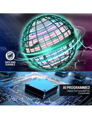 CASEIER Juguete Bola Orbital Voladora Verde 2025, Mini Drone