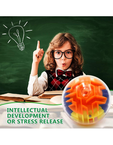 12 Piezas Bola Laberinto 3D YI-YANG-AII Juguete Educativo