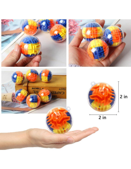 12 Piezas Bola Laberinto 3D YI-YANG-AII Juguete Educativo