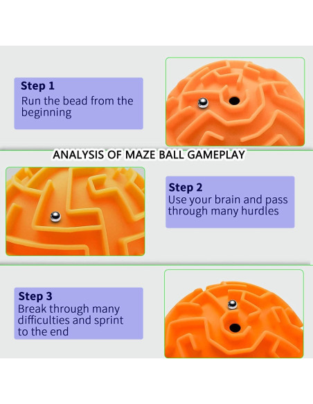 12 Piezas Bola Laberinto 3D YI-YANG-AII Juguete Educativo