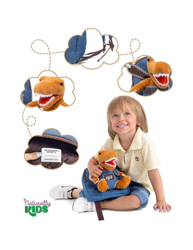 Mini Mochila Dinosaurio Naturally KIDS 17,78x15,24cm