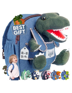 Mochila Dinosaurio Verde Naturally KIDS 25x20x8 cm