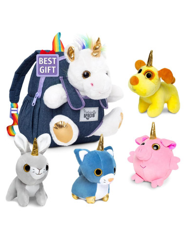 Mochila Unicornio Naturally KIDS con Juguetes 25,4x20,3 cm