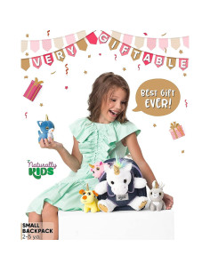 Mochila Unicornio Naturally KIDS con Juguetes 25,4x20,3 cm 2
