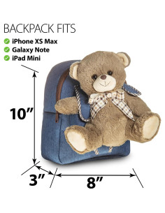 Mochila Oso de Peluche Naturally KIDS 25 cm para Niños 2