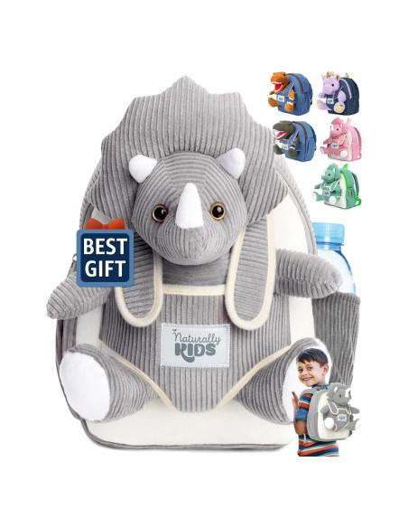 Mochila Dinosaurio Triceratops Naturally KIDS 25x20x8cm