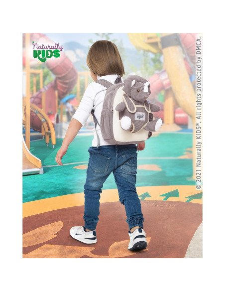 Mochila Dinosaurio Triceratops Naturally KIDS 25x20x8cm