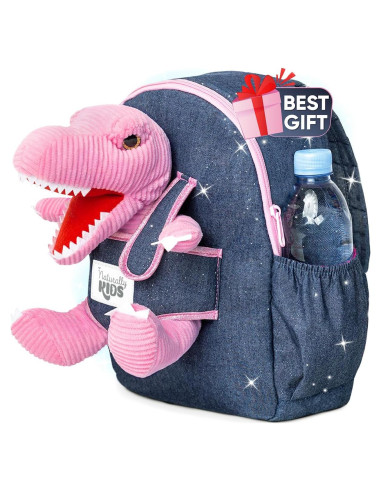Mochila Dinosaurio Rosa Naturally KIDS 29x25x9 cm