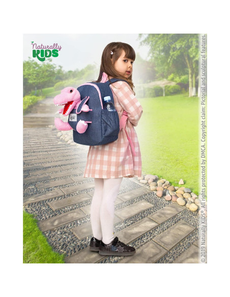 Mochila Dinosaurio Rosa Naturally KIDS 29x25x9 cm Mochila Dinosaurio Rosa Naturally KIDS 29x25x9 cm