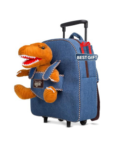 Mochila Rodante Dinosaurio Naturally Kids 31.75x27.94cm