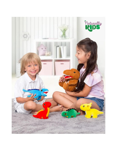 Mochila Dinosaurio Naturally Kids con Juguetes de Peluche