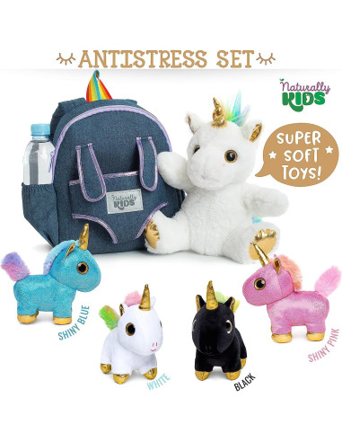 Mochila Unicornio Naturally KIDS con Juguetes 25,4 cm