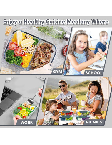 Set de 5 Contenedores de Vidrio Herméticos VERONES 36 oz