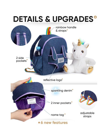Mochila Unicornio Naturally KIDS para Niñas 4-6 Años