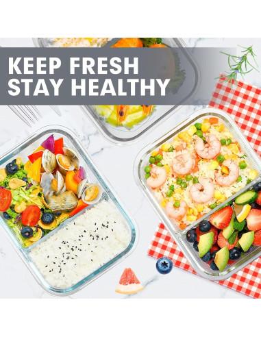 Set de 5 Contenedores de Vidrio Herméticos VERONES 36 oz